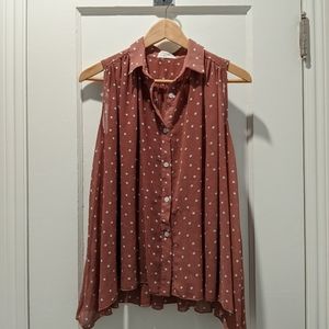 Korean Pink Polka Dot Shirt